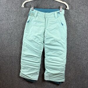 New Patagonia Kids Powder Town Snow Ski Pants Size XS 5-6 Skiff Blue